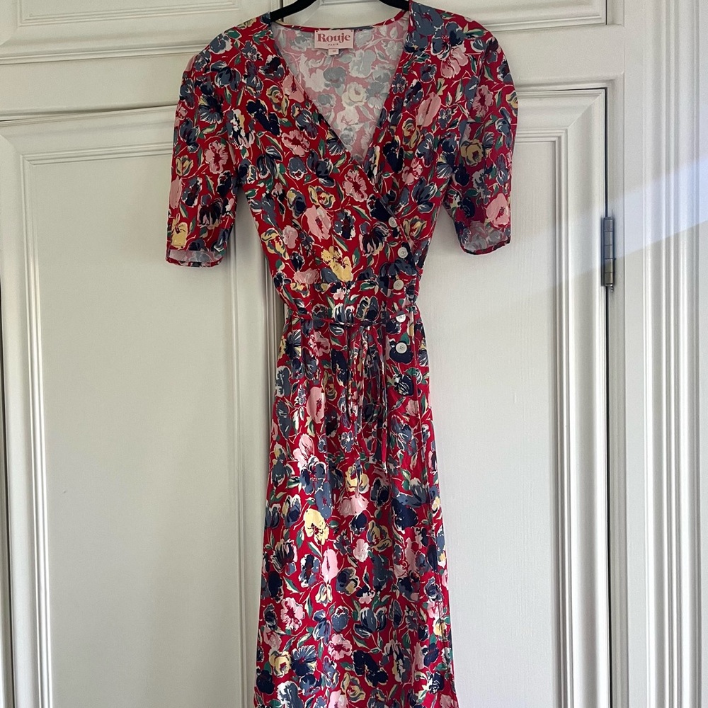 Rouje “Gabin” Vibrant Floral Midi Dress